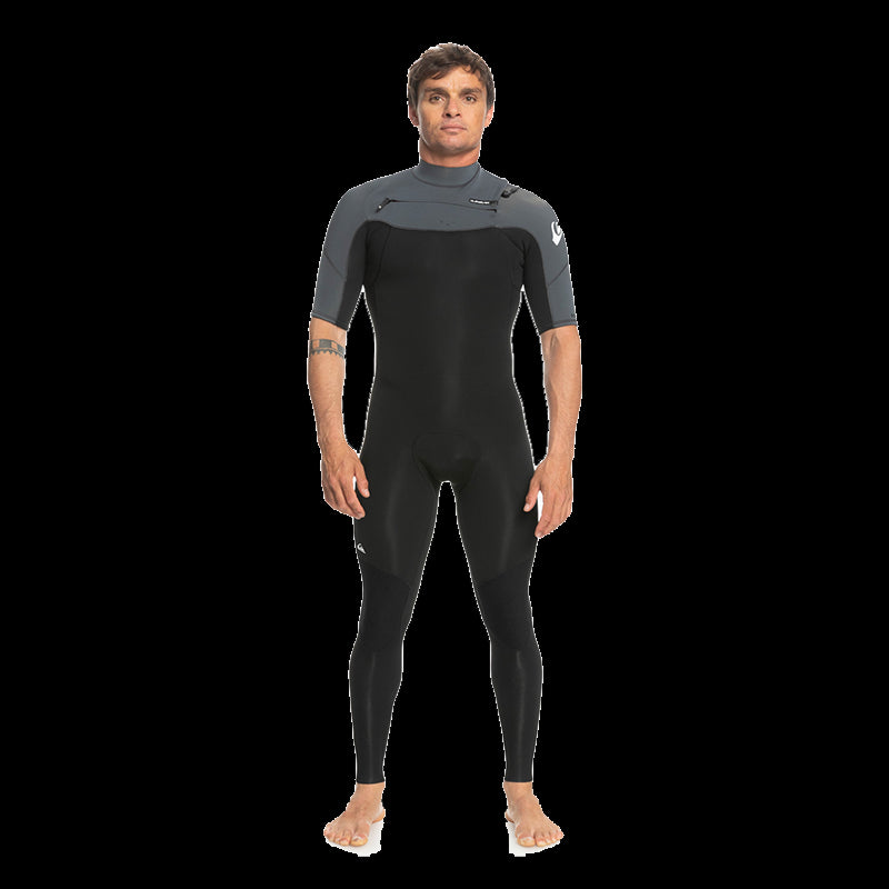 Muta Da Uomo 2/2mm Everyday Sessions - Muta gamba lunga/manica corta con zip sul petto - Black