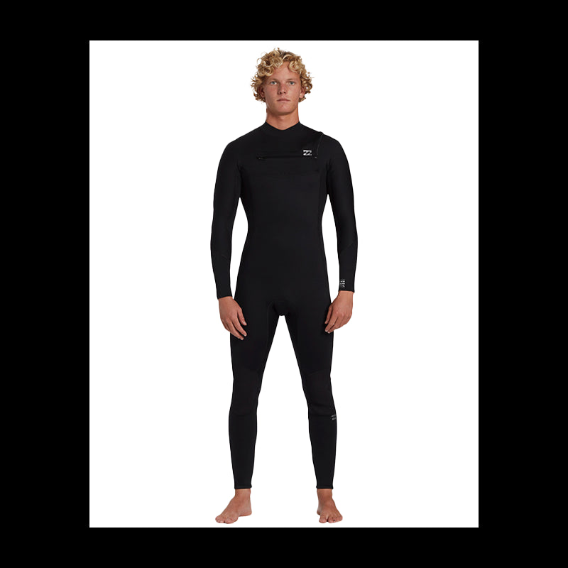 4/3 mm Foil ChestZip - Muta con zip sul petto da Uomo - BLACK