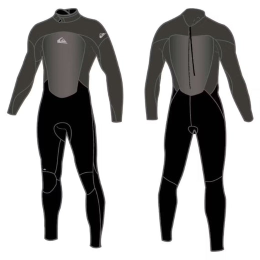 QUIKSILVER 4/3 mm Prologue - Muta con zip posteriore da Uomo -  black/jet black