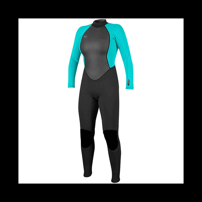 MUTA DONNA REACTOR II 3/2MM Back zip - BLACK/LIGHTAQUA