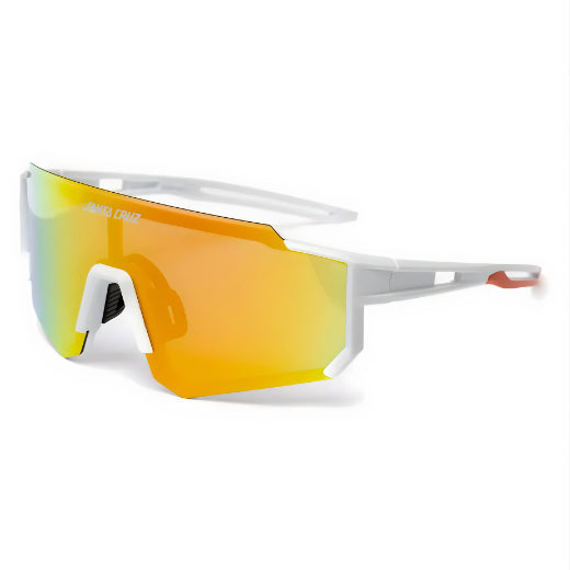 Strip Racer Sunglasses - White Orange/Red