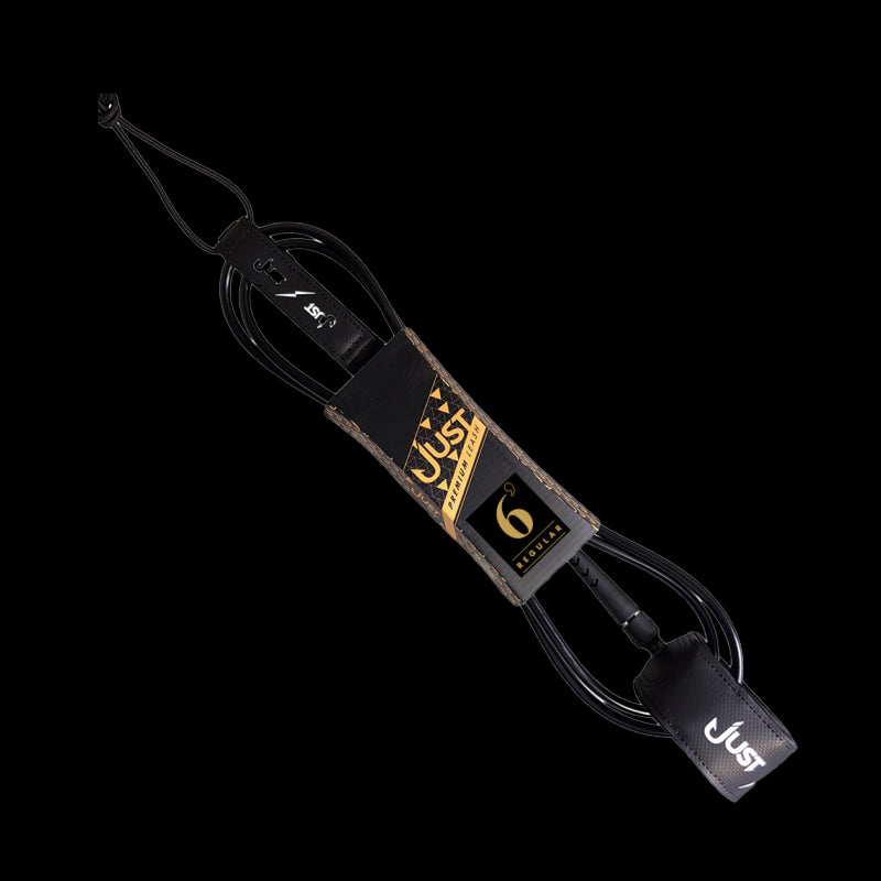 Leash surf Premium - Regular 6'0'' x 7 mm - Black
