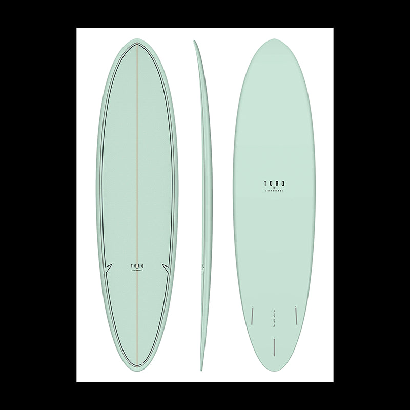Torq TET 6'8" fun classic blue palm + pattern 41.8lt