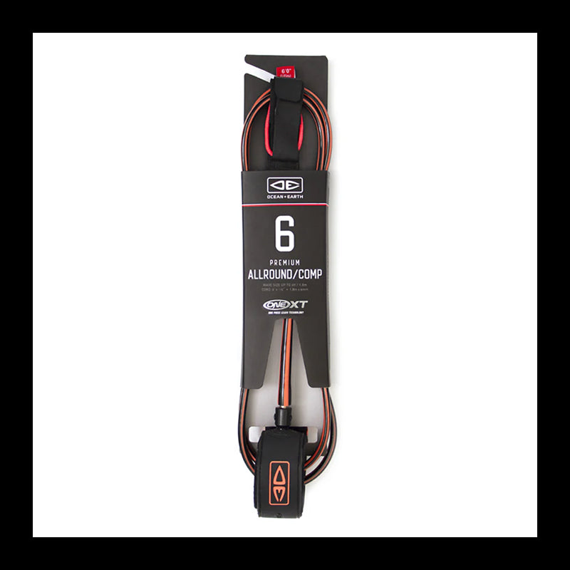 Premium leash Allround Comp One-XT  - 6'0" - Coral