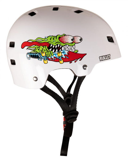Protezioni skate Bullet x Santa Cruz Helmet Slasher Youth casco Gloss White