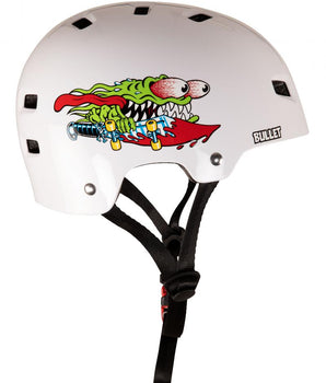 Protezioni skate Bullet x Santa Cruz Helmet Slasher Youth casco Gloss White