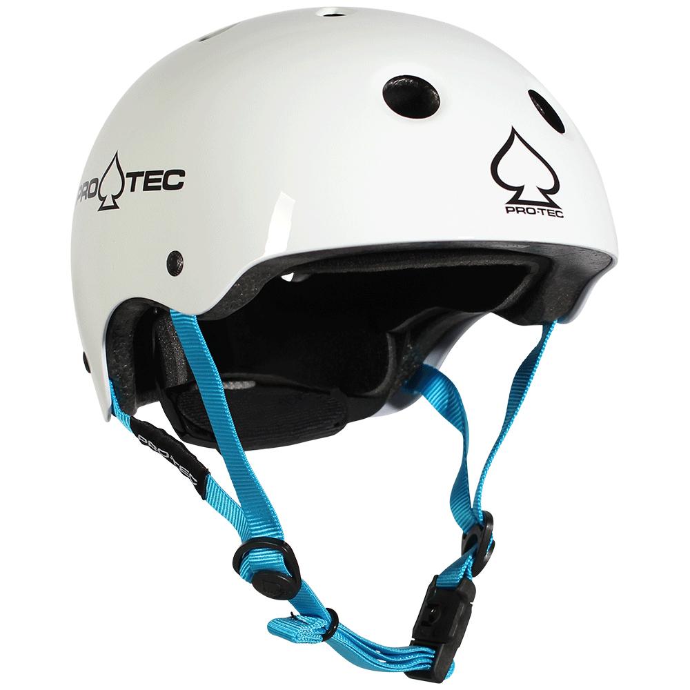 Protezioni skate Pro-Tec Helmet JR Classic Fit Cert casco Gloss White