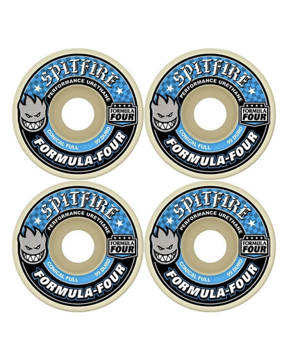 RUOTE SKATEBOARD SPITFIRE F4 99D CONICAL FULL 52MM BLUE