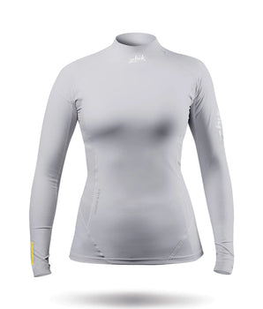 Maglietta vela in Eco Spandex a manica lunga da Donna - Platino