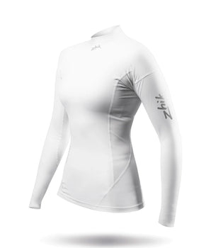 Maglietta vela in Eco Spandex a manica lunga da Donna - Bianco