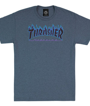 T-SHIRT THRASHER FLAME / DARK HEATHER