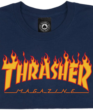 T-SHIRT THRASHER FLAME / NAVY