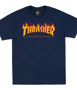 T-SHIRT THRASHER FLAME / NAVY